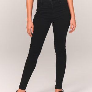 Black Abercrombie High Rise Jean Legging